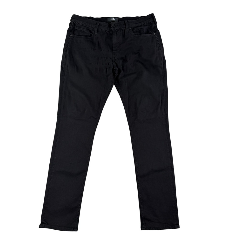PAIGE Jeans Men's 36x34 Black Lennox Stretch Denim Slim Fit Medium Wash Premium‎